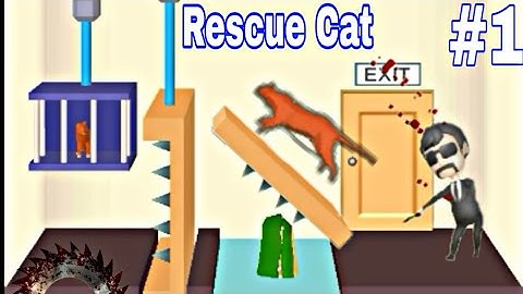 Rescue Cut Rope Puzzle RESCUE CAT MODE - Gameplay Walkthrough Part 1 (Android,iOS)
