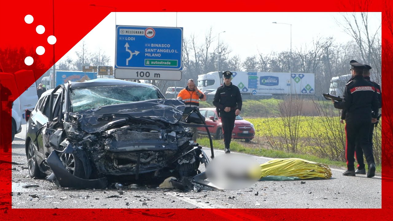 Scontro tra auto e camion sulla provinciale Cerca a Colturano (Milano): un morto ed un ferito grave