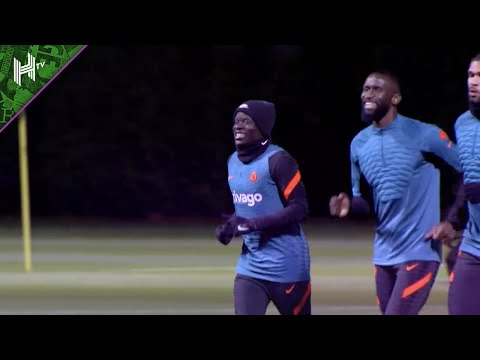 N'Golo Kante cannot stop smiling in training after wonder goal | Chelsea v Juventus | UCL