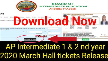 How to Download ap intermediate Hall tickets 2020 in Telugu