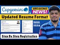 🔥Capgemini Step By Step Registration | Capgemini Resume Format | Capgemini Mass Hiring (Superset)