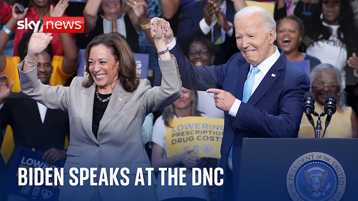 Joe Biden delivers a speech on the first day of the DNC in Chicago