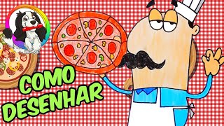 TUTORIAL DE DESENHO PASSO A PASSO COMO DESENHAR UM PIZZAIOLO | DESENHOS FÁCEIS DE FAZER