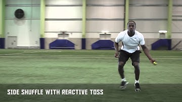 Side Shuffle with Reactive Toss - Stops and Starts | Nike Hockey Training