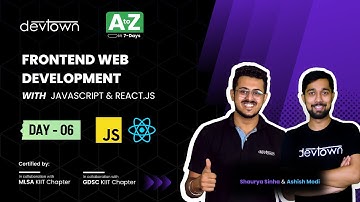 [LIVE] DAY 06 - Frontend Web Development with JavaScript & React.js | COMPLETE in 7 - Days