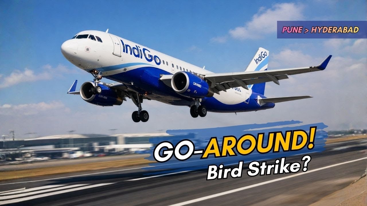 ABORTED LANDING: Bird Strike at Hyderabad? | Pune to Hyderabad Flight
