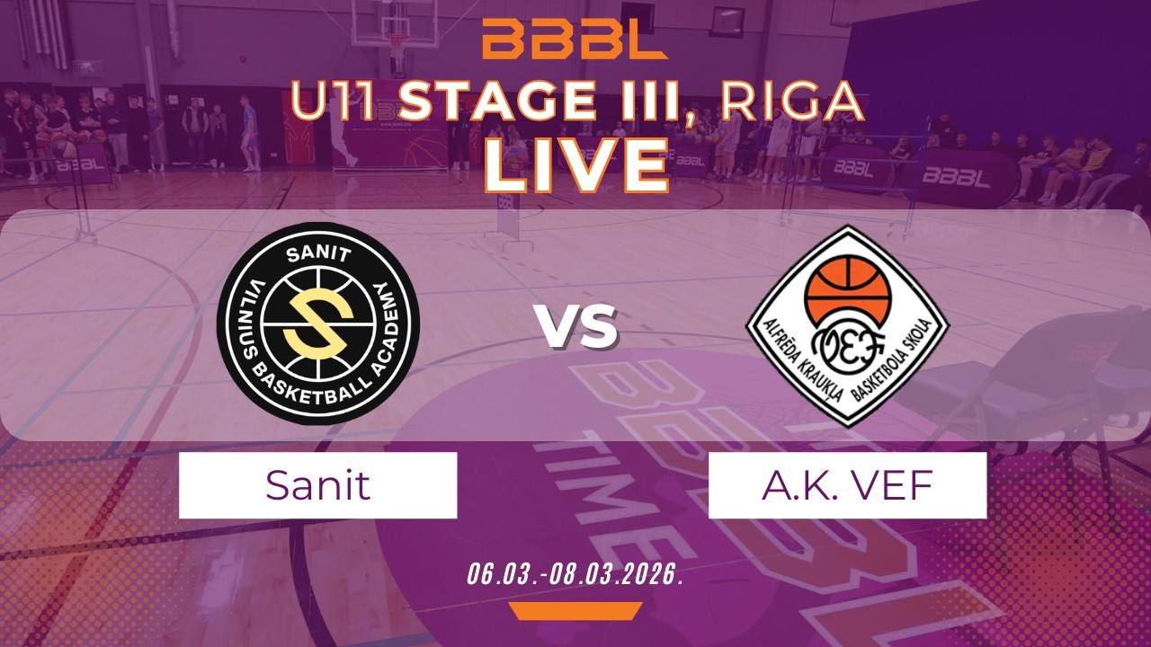 BC Sanit-1 2015 vs A.Kraukla VEF 2015 | BBBL U11 | Stage III
