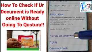 How To Check If Ur Document is Ready online Without Going To Qustura!!