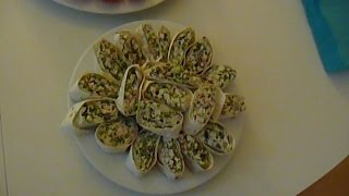 Рулетики с крабовыми палочками Рулетики с крабовыми палочками