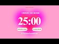 1 HOUR STUDY WITH ME 💗 | 25/5 Pomodoro Timer | No Music | Cute Heart Aesthetic Silent Pomodoro