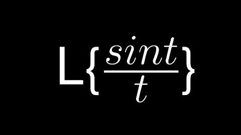 L{sin t/t} ||LAPLACE TRANSFORM