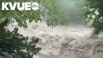 Floodwater captured on video at Shoal Creek in Austin