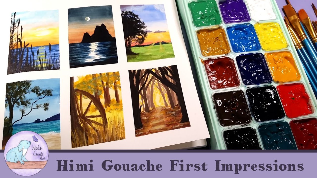 Painting a Seascape using Himi Gouache