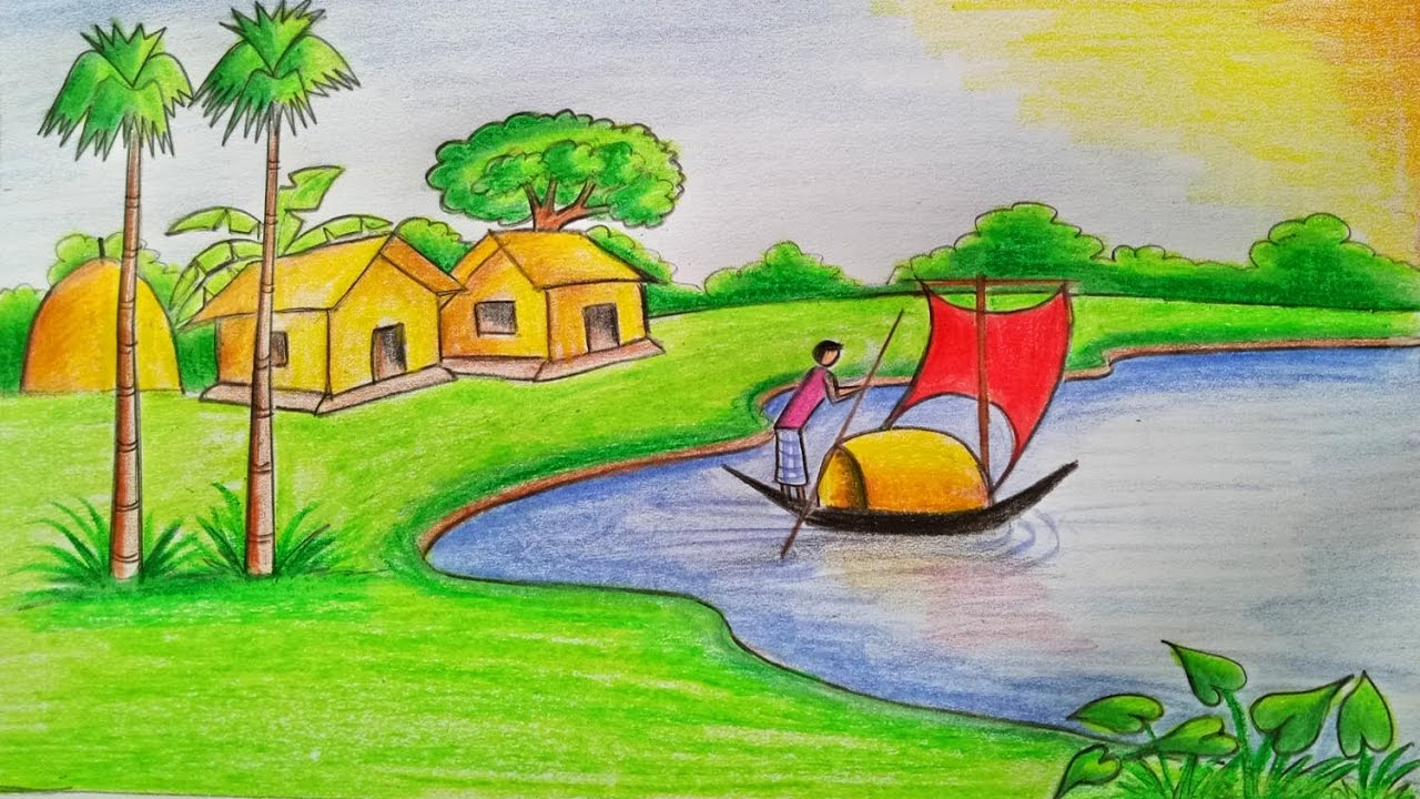 Featured image of post Easy Scenery My Village Drawing Competition - How to draw easy scenery drawing with beautiful landscape village scenery drawing with pencil sketch if you like this video.