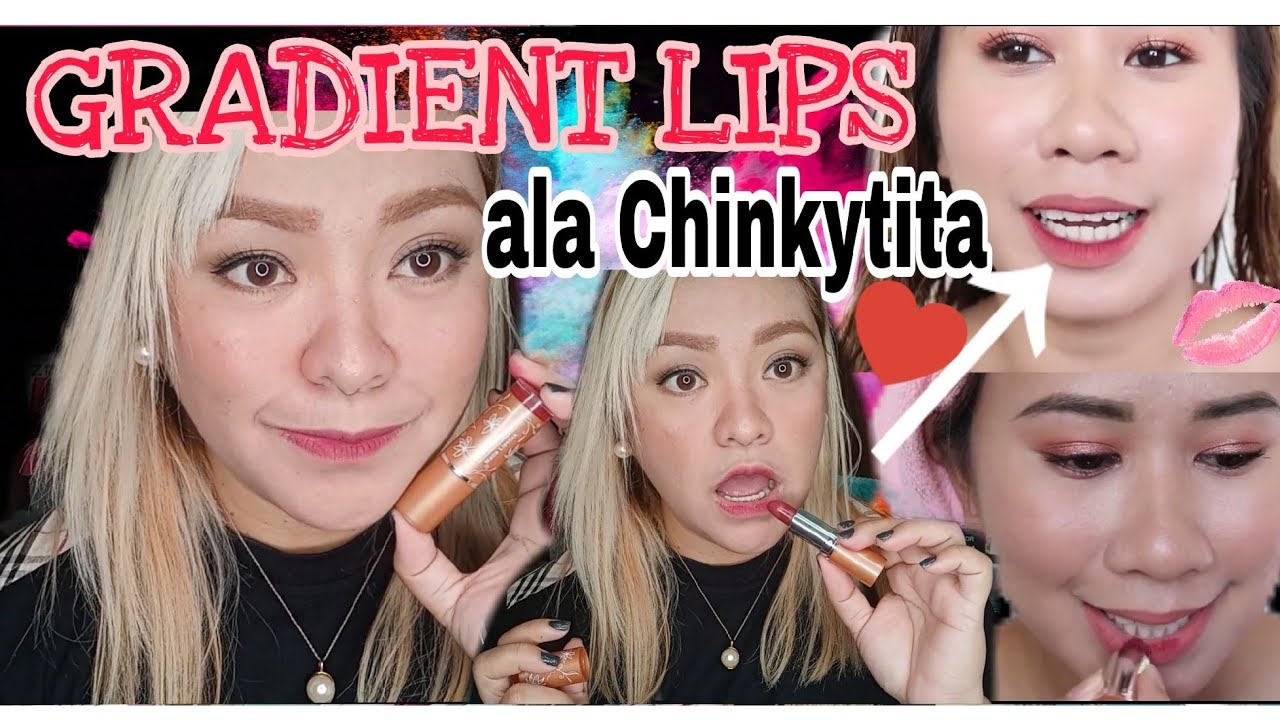 CHINKYTITA'S GRADIENT LIPS|| EASIEST WAY TO GRADIENT YOUR LIPS || NICHIDO MATTE LIPSTICK