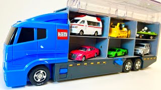 13 Types Tomica Cars  Tomica opening and put in big Okatazuke convoy