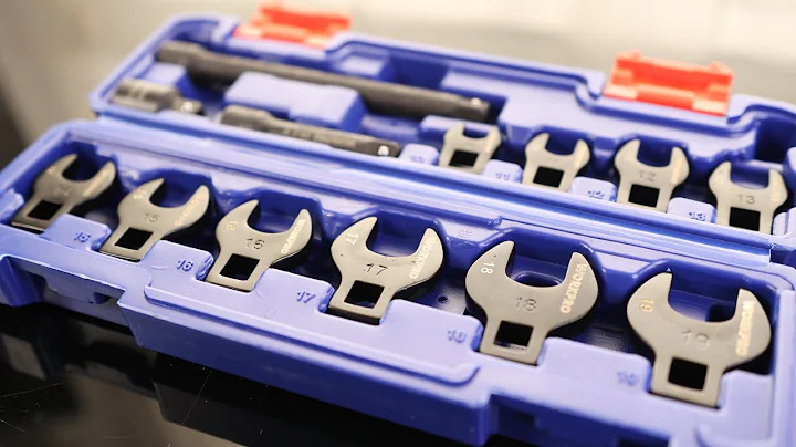 WORKPRO 3/8" Drive Crowfoot Wrench Set, 13 Pcs Metric Crows Foot Wrench Set with 2 Extension Bars