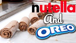ICE CREAM ROLLS | Nutella And Oreo Mega Chocolatey!