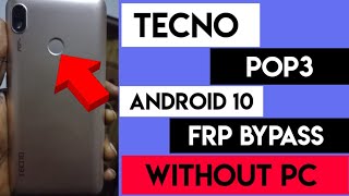 Tecno Pop3 Frp Bypass [ TECNO BB2 Android 10 Google Account Bypass ] Without Pc  Method 3