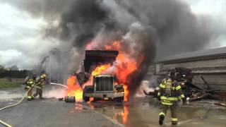 04 07 16 Dump Truck Fire in Earl Township