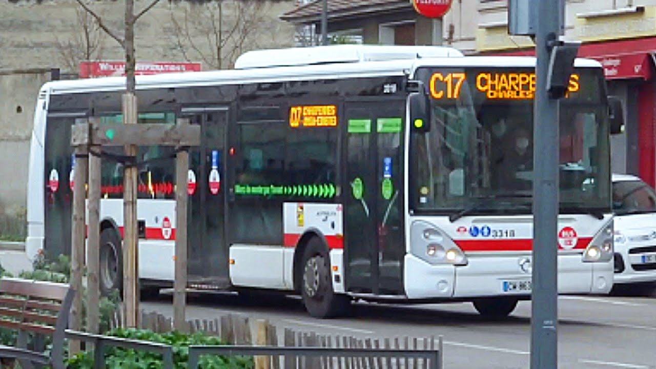 C 17 Bus  direction  charpennes à porte des Alpes ( T C L groupe lyon )