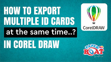 How to export multiple id cards at the same time  in corel draw