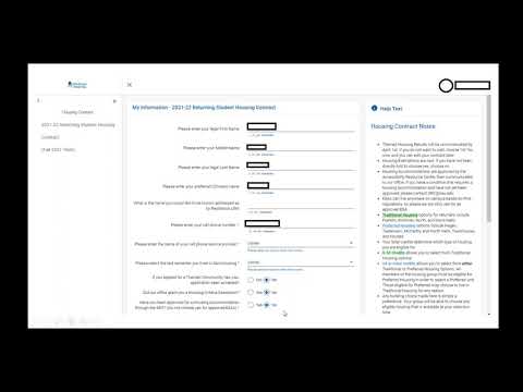 Submitting a Housing Contract on MyHousing