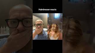 Hairdresser reacts to a highlight fail. hair beauty