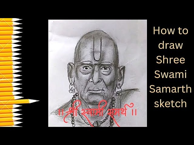 Black & White Handmade charcoal Pencil Sketches of swami samartha, Size:  82x55 CM at Rs 999/piece in Kopargaon