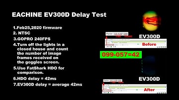 EACHINE EV300D February 25th Version Firmware Delay Test and Result