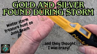 Treasure Found Metal Detecting on Beach  Nokta Legend  Gold, Silver and Relics Discovered in Storm