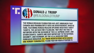 Ontario premier says he'll pull ad that upset Trump so trade talks between Canada and US can resume