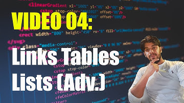 04 - HTML Links | Tables | Lists (Revisit in detail Urdu / Hindi)