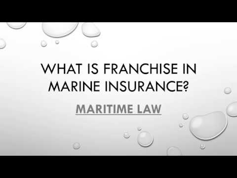 What is franchise in marine insurance? Maritime law for mariners