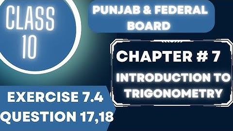 Exercise 7.4 Question 17,18 Class 10th Math || Chapter 7 Exercise 7.4 Class 10 Math || Math Class 10
