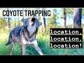 Coyote Trapping…Location, Location, Location…and my apologies for the corny intro