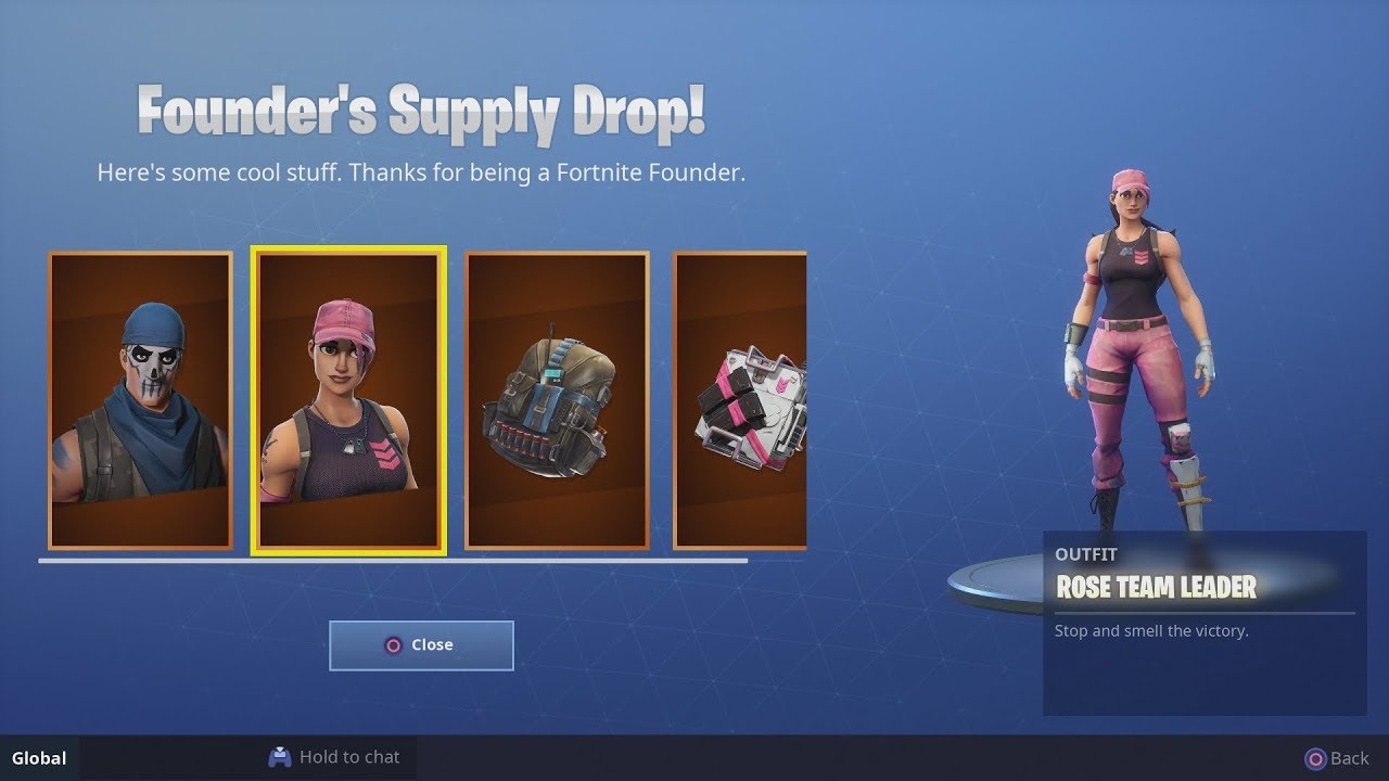 how to claim your founder s skins when you buy save the world rose team leader and warpaint skins - fortnite warpaint skin rarity