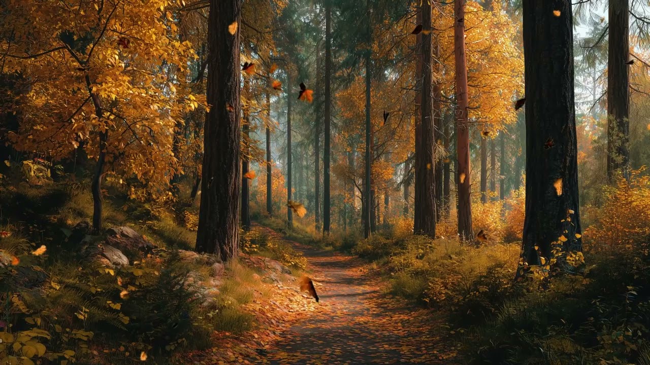 No Ads - Autumn Forest Ambience | Work, Focus & Unwind
