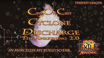 POE 2.0 CoC Cyclone Discharge Build Merciless My Build So Far at Level 60