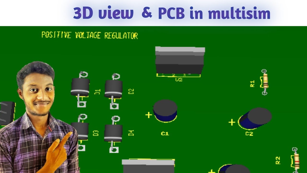 part3 How to make pcb design and 3D view for multisim in tamil - YouTube