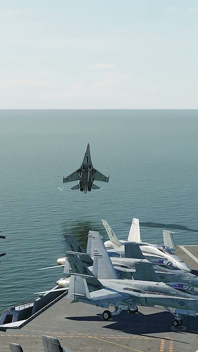 Su-27 Carrier Landing With a Cobra