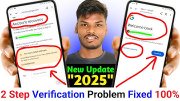 2 Step Verification Problem Fixed 100% 2025 l How to Recover Gmail Account Without verification code