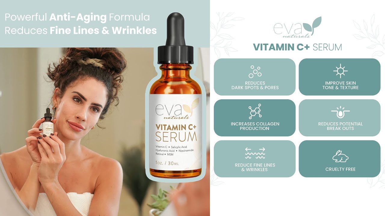 Eva Naturals Vitamin C Serum Plus Skin Clearing Serum Anti Aging