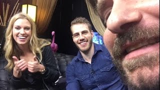 ATX Uncensoredish host Brian Gaar interviews the stars of the Rooster Teeth documentary "Connected"