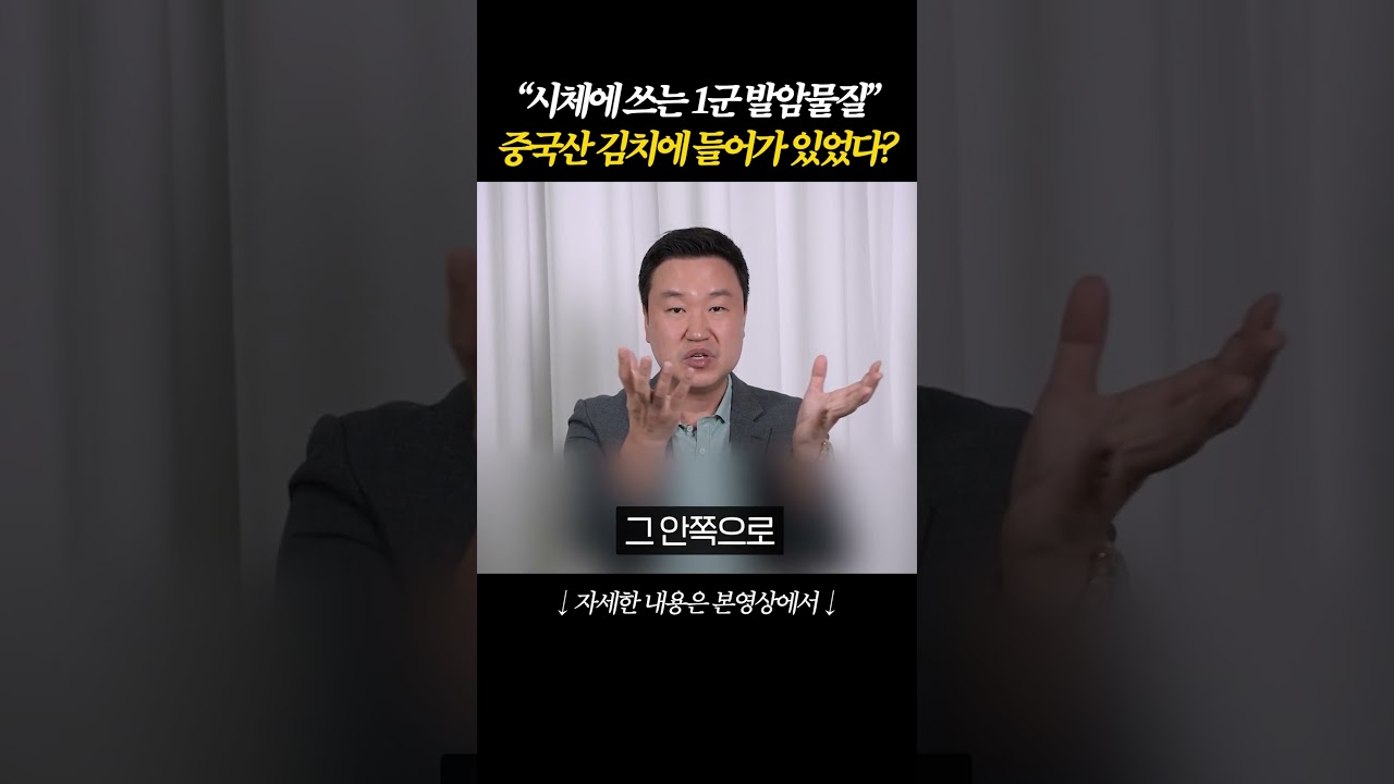 김치에서 발견된 충격적인 1군 발암물질