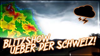Starkes Gewitter in den Bergen mit vielen Blitzen! Blitzshow Buchrain / Luzern - Schweiz 04.06.2021