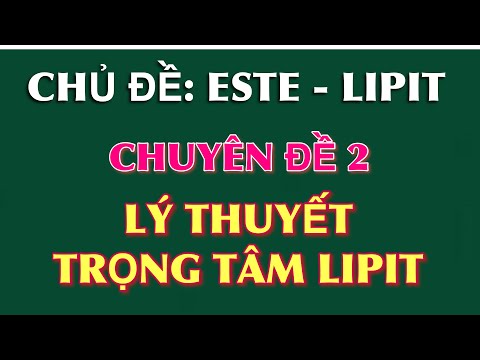 Video ESTE - LIPIT || Chuyên đề 2: Lý thuyết trọng tâm LIPIT - youtube