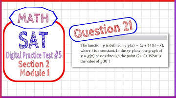 Question 21 in SAT Digital Practice Test #5, MATH Section 2 Module 1