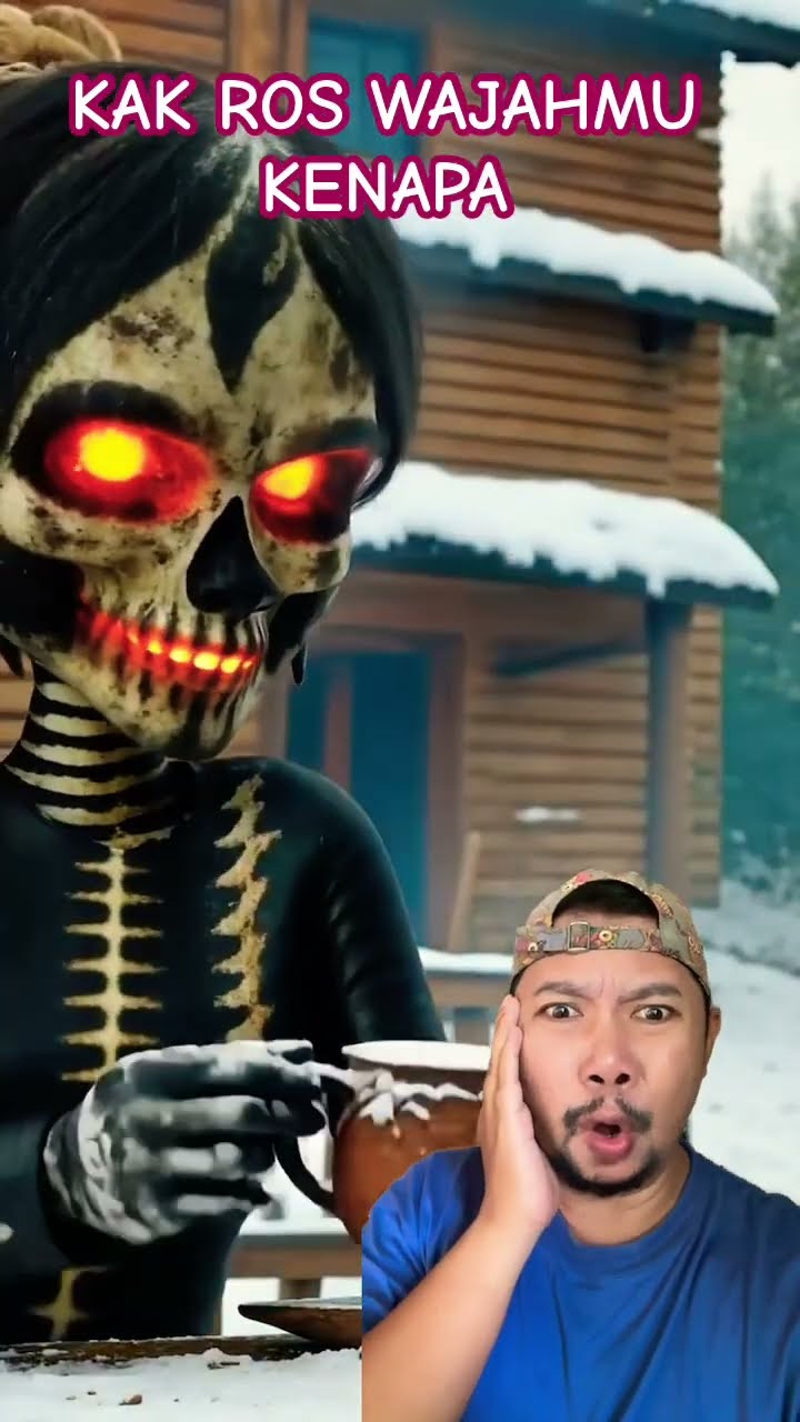KAK ROS WAJAHNYA KOK BERUBAH!!!??? #halloween #funny #skeleton #upin #shortsfeed