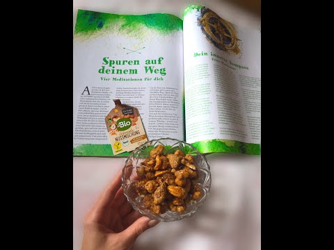Kleines Lo-Fi ASMR Video mit gebrannten Nüssen & dem Auszeit-Magazin 💚💛🧡🤎 Soft Spoken